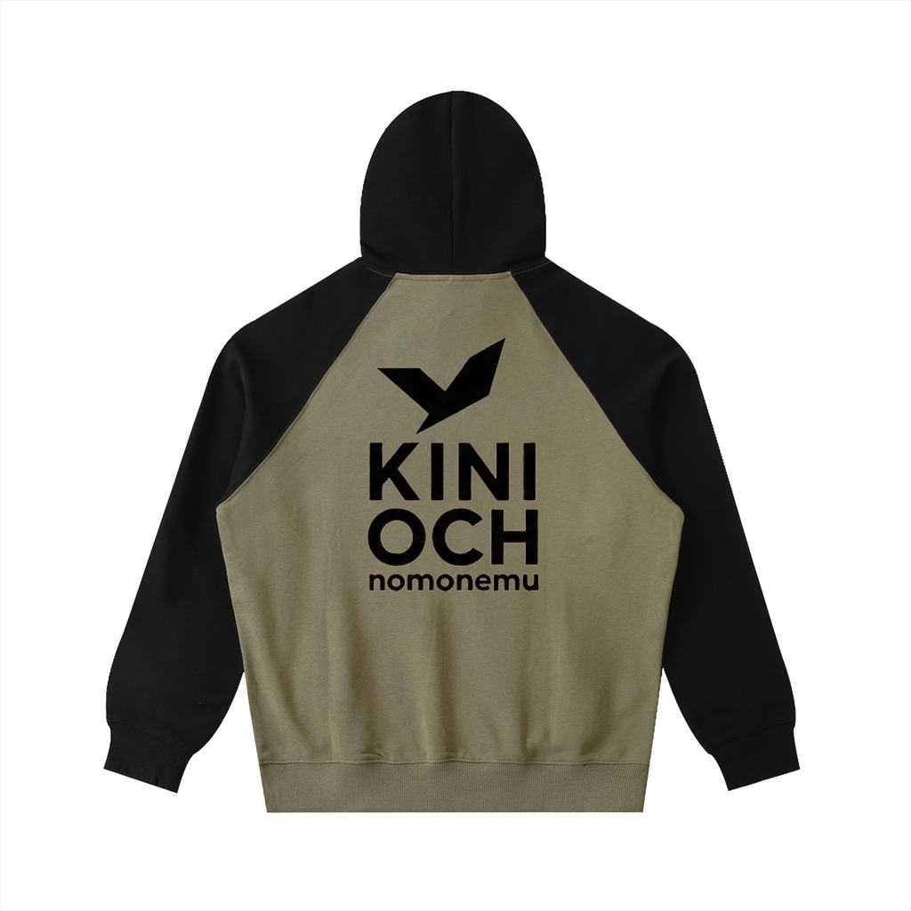 Color-Block Raglan Sleeve Hoodie